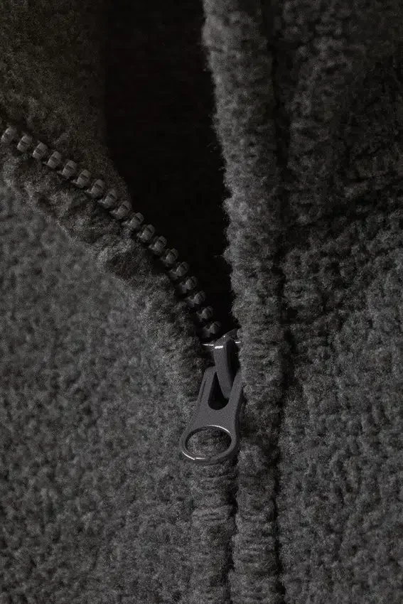 Fleece Zip Jacket – Dark Grey Melange Fleece Zip Jacket – Dark Grey Melange