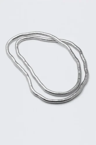 Flexible Steel Necklace – Silver