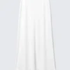 Flowy High-Low Maxi Skirt – White Flowy High-Low Maxi Skirt – White