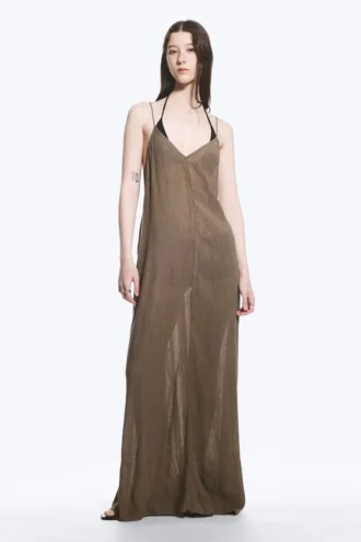 Flowy Maxi Dress – Brown