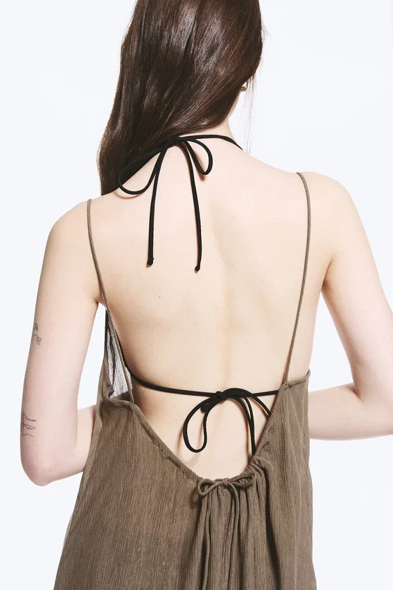 Flowy Maxi Dress – Brown Flowy Maxi Dress – Brown