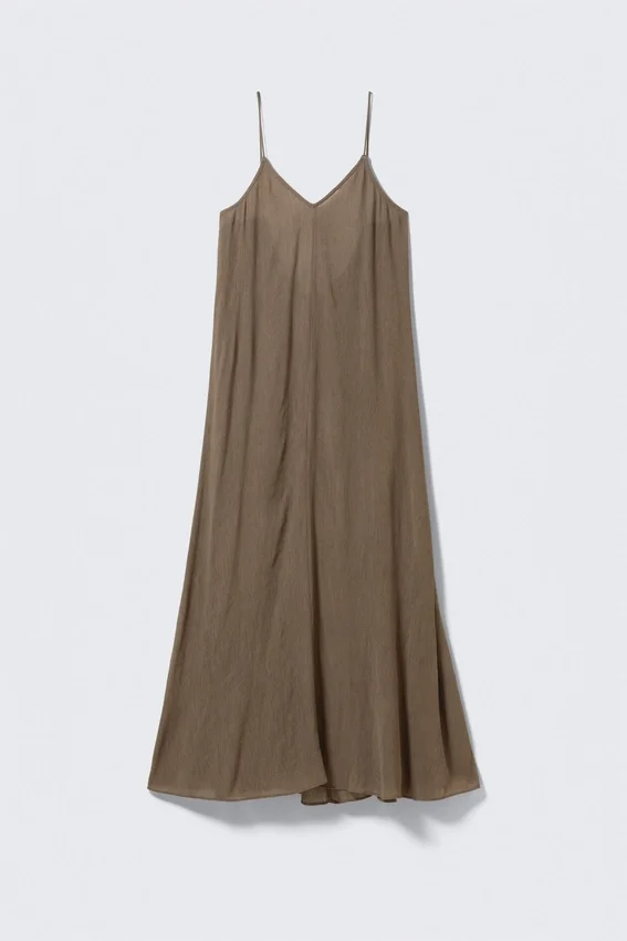 Flowy Maxi Dress – Brown Flowy Maxi Dress – Brown