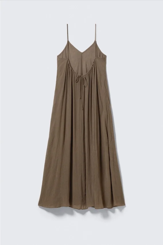 Flowy Maxi Dress – Brown Flowy Maxi Dress – Brown