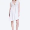 Flowy V-Neck Mini Dress – White Flowy V-Neck Mini Dress – White