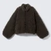 Fluffy Fleece Jacket – Brown Fluffy Fleece Jacket – Brown
