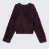 Fluffy Knitted Sweater – Dark Plum Fluffy Knitted Sweater – Dark Plum