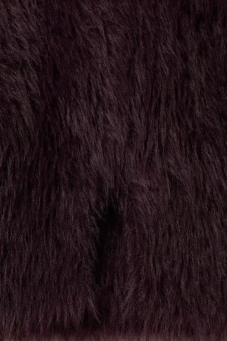 Fluffy Knitted Sweater – Dark Plum
