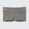 Folded Ribbed Cotton Hot Pants – Grey Folded Ribbed Cotton Hot Pants – Grey