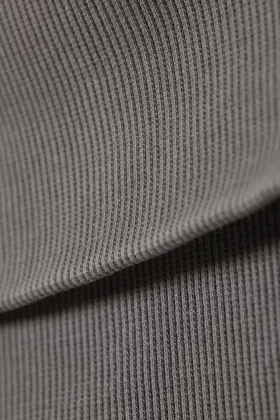 Folded Ribbed Cotton Hot Pants – Grey Folded Ribbed Cotton Hot Pants – Grey