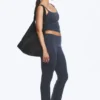 Folded Waist Flared Yoga Tights – Dark Blue Folded Waist Flared Yoga Tights – Dark Blue