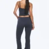 Folded Waist Flared Yoga Tights – Dark Blue Folded Waist Flared Yoga Tights – Dark Blue