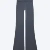 Folded Waist Flared Yoga Tights – Dark Blue Folded Waist Flared Yoga Tights – Dark Blue