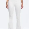 Folded Waist Flared Yoga Tights – White Folded Waist Flared Yoga Tights – White