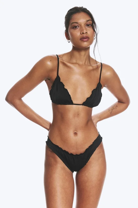 Frill Bikini Bottoms – Black Frill Bikini Bottoms – Black