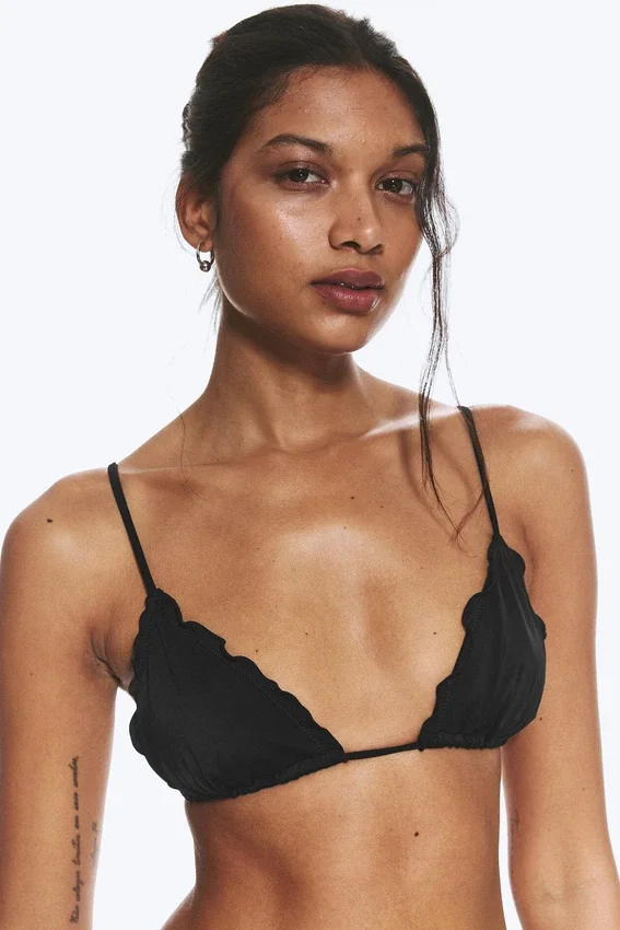 Frill Bikini Top – Black Frill Bikini Top – Black