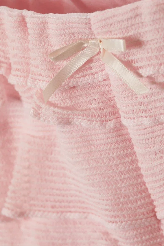 Frilled Lace Mini Shorts – Light Pink Frilled Lace Mini Shorts – Light Pink
