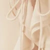 Frilled Long-Sleeved Blouse – Beige Frilled Long-Sleeved Blouse – Beige