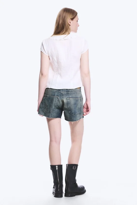 Frilled Tie-Front Top – White Frilled Tie-Front Top – White