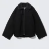 Fur-Lined Canvas Jacket – Black Fur-Lined Canvas Jacket – Black