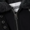 Fur-Lined Canvas Jacket – Black Fur-Lined Canvas Jacket – Black