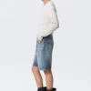 Galaxy Mid Rise Loose Denim Shorts – Blue Horses – Medium Blue Galaxy Mid Rise Loose Denim Shorts – Blue Horses – Medium Blue