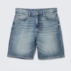 Galaxy Mid Rise Loose Denim Shorts – Blue Horses – Medium Blue Galaxy Mid Rise Loose Denim Shorts – Blue Horses – Medium Blue