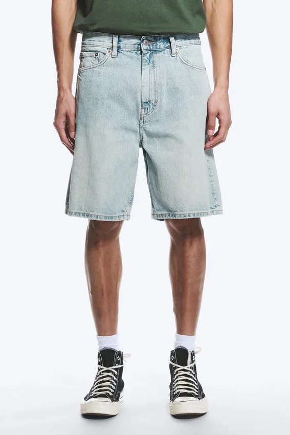 Galaxy Mid Rise Loose Denim Shorts – Dream Blue – Light Blue Galaxy Mid Rise Loose Denim Shorts – Dream Blue – Light Blue