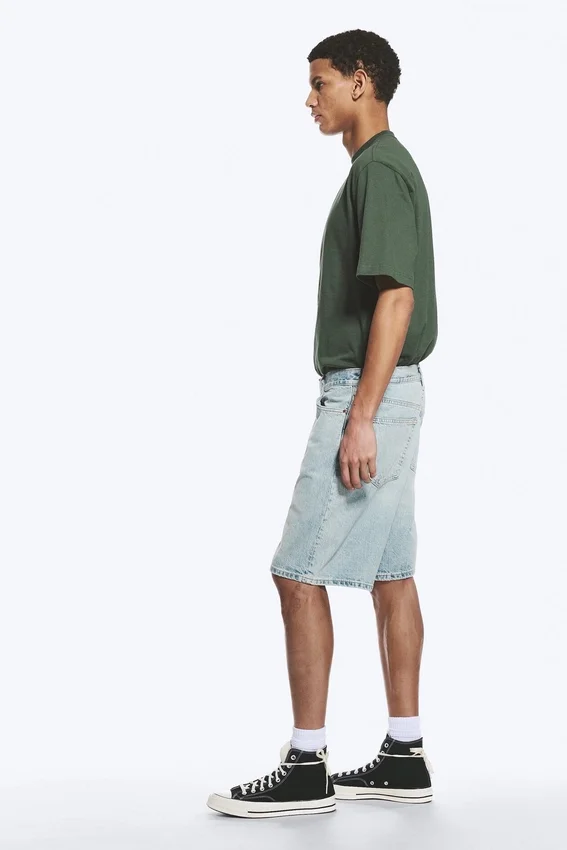 Galaxy Mid Rise Loose Denim Shorts – Dream Blue – Light Blue Galaxy Mid Rise Loose Denim Shorts – Dream Blue – Light Blue