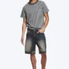 Galaxy Mid Rise Loose Denim Shorts – Laser Blue – Medium Blue Galaxy Mid Rise Loose Denim Shorts – Laser Blue – Medium Blue