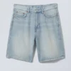 Galaxy Mid Rise Loose Denim Shorts – Lip Blue – Light Blue Galaxy Mid Rise Loose Denim Shorts – Lip Blue – Light Blue
