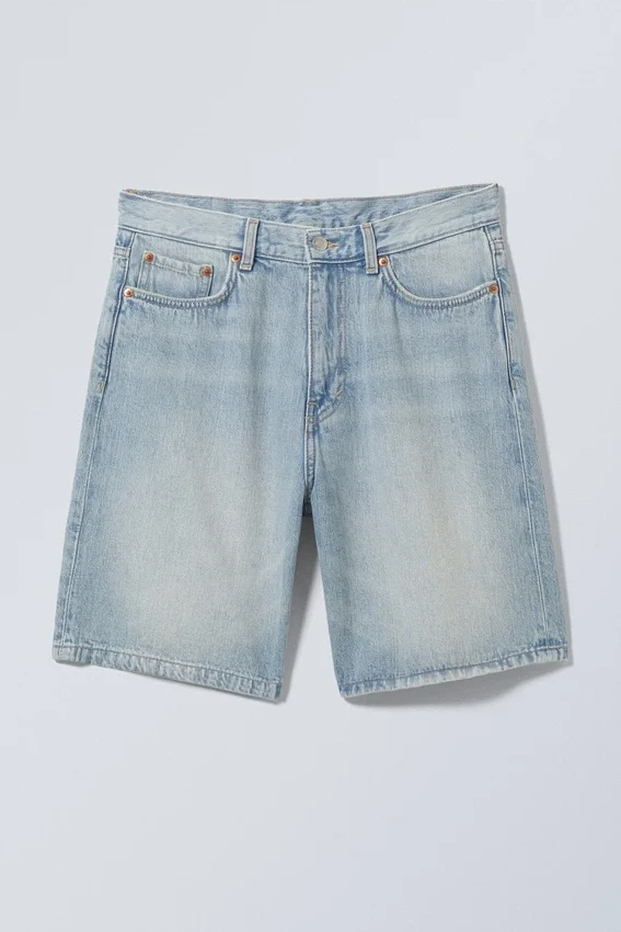 Galaxy Mid Rise Loose Denim Shorts – Lip Blue – Light Blue Galaxy Mid Rise Loose Denim Shorts – Lip Blue – Light Blue