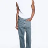 Galaxy Mid Rise Loose Straight Jeans – 2000 Blue – Medium Blue Galaxy Mid Rise Loose Straight Jeans – 2000 Blue – Medium Blue
