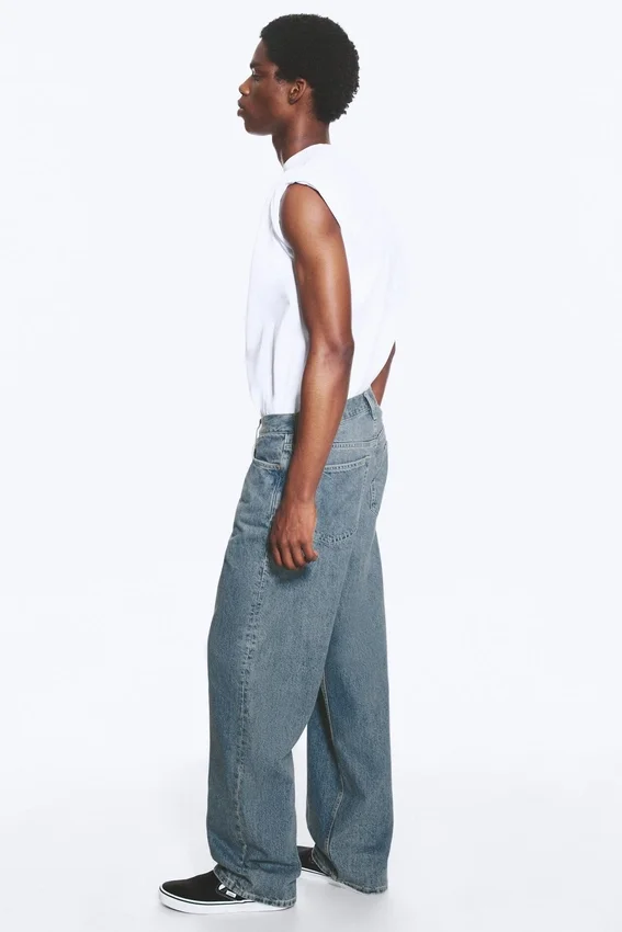 Galaxy Mid Rise Loose Straight Jeans – 2000 Blue – Medium Blue Galaxy Mid Rise Loose Straight Jeans – 2000 Blue – Medium Blue