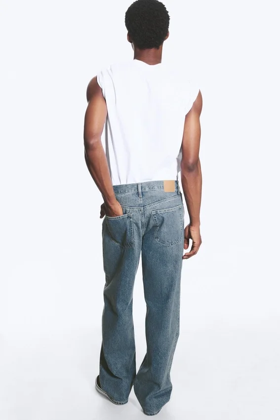 Galaxy Mid Rise Loose Straight Jeans – 2000 Blue – Medium Blue Galaxy Mid Rise Loose Straight Jeans – 2000 Blue – Medium Blue