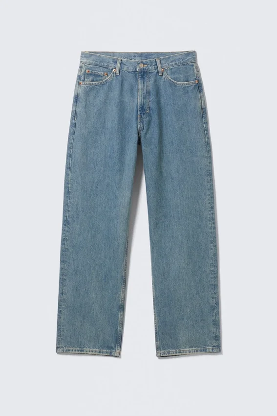 Galaxy Mid Rise Loose Straight Jeans – 2000 Blue – Medium Blue Galaxy Mid Rise Loose Straight Jeans – 2000 Blue – Medium Blue