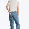 Galaxy Mid Rise Loose Straight Jeans – 90S Blue – Medium Blue