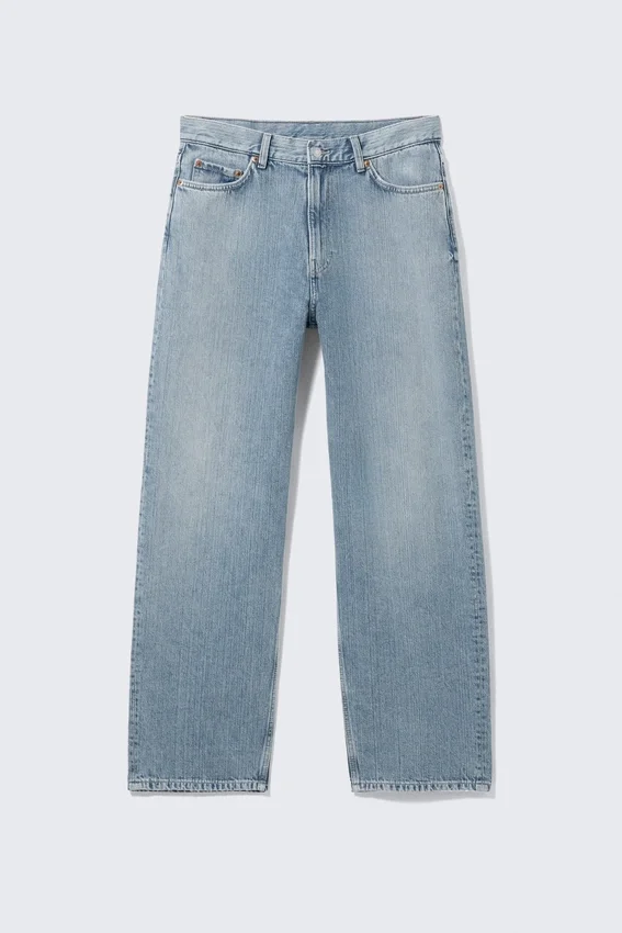 Galaxy Mid Rise Loose Straight Jeans – Blue Fade – Medium Blue Galaxy Mid Rise Loose Straight Jeans – Blue Fade – Medium Blue