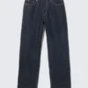 Galaxy Mid Rise Loose Straight Jeans – Blue Rinse – Dark Blue Galaxy Mid Rise Loose Straight Jeans – Blue Rinse – Dark Blue