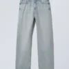 Galaxy Mid Rise Loose Straight Jeans – Brick Blue – Light Blue Galaxy Mid Rise Loose Straight Jeans – Brick Blue – Light Blue