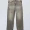 Galaxy Mid Rise Loose Straight Jeans – Canyon Grey – Medium Grey
