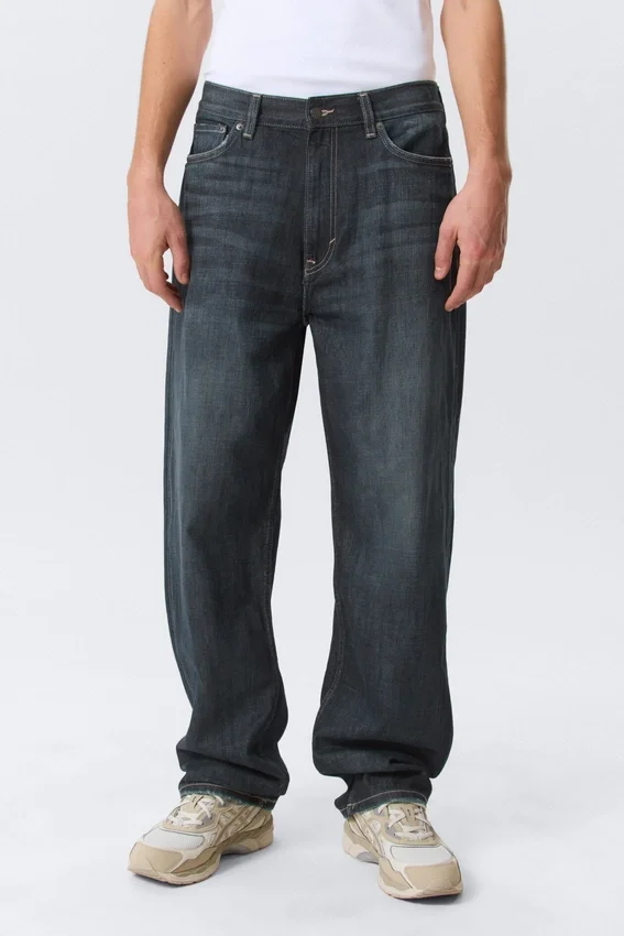 Galaxy Mid Rise Loose Straight Jeans – Deep Sea Blue – Dark Blue Galaxy Mid Rise Loose Straight Jeans – Deep Sea Blue – Dark Blue
