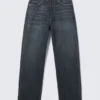 Galaxy Mid Rise Loose Straight Jeans – Deep Sea Blue – Dark Blue Galaxy Mid Rise Loose Straight Jeans – Deep Sea Blue – Dark Blue
