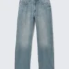 Galaxy Mid Rise Loose Straight Jeans – Gloria Blue – Medium Blue Galaxy Mid Rise Loose Straight Jeans – Gloria Blue – Medium Blue