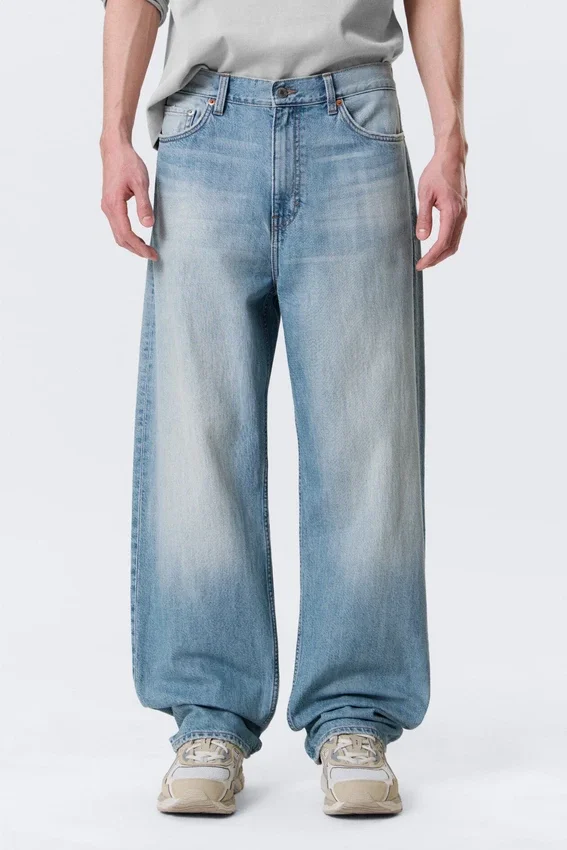 Galaxy Mid Rise Loose Straight Jeans – Kimberley Blue – Light Blue Galaxy Mid Rise Loose Straight Jeans – Kimberley Blue – Light Blue