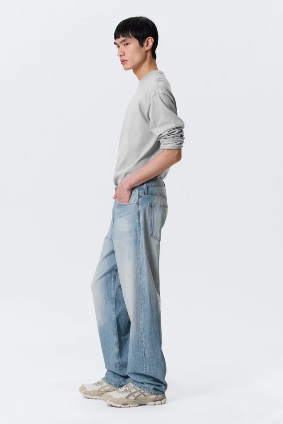 Galaxy Mid Rise Loose Straight Jeans – Kimberley Blue – Light Blue Galaxy Mid Rise Loose Straight Jeans – Kimberley Blue – Light Blue