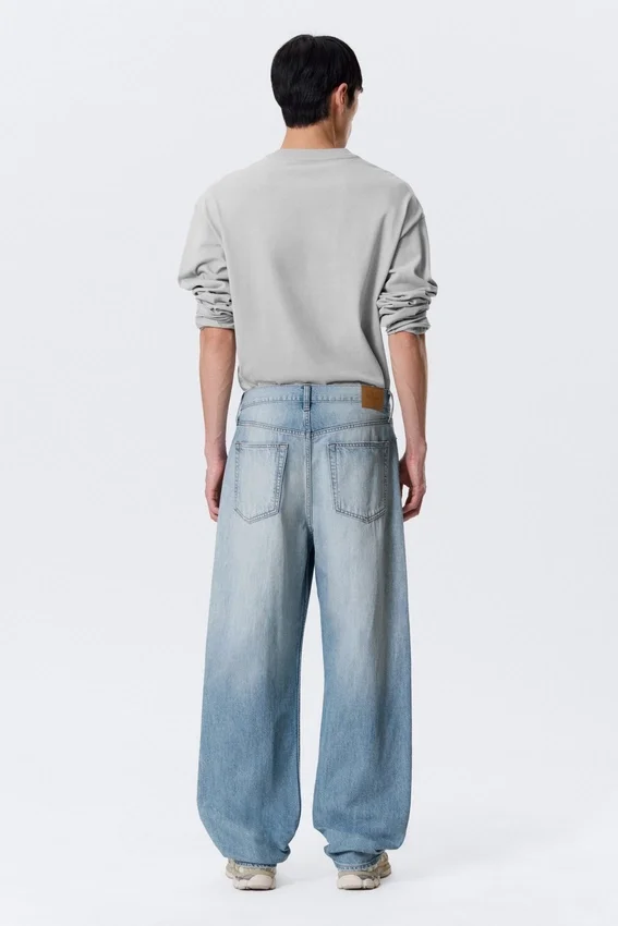 Galaxy Mid Rise Loose Straight Jeans – Kimberley Blue – Light Blue Galaxy Mid Rise Loose Straight Jeans – Kimberley Blue – Light Blue