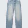 Galaxy Mid Rise Loose Straight Jeans – Kimberley Blue – Light Blue Galaxy Mid Rise Loose Straight Jeans – Kimberley Blue – Light Blue
