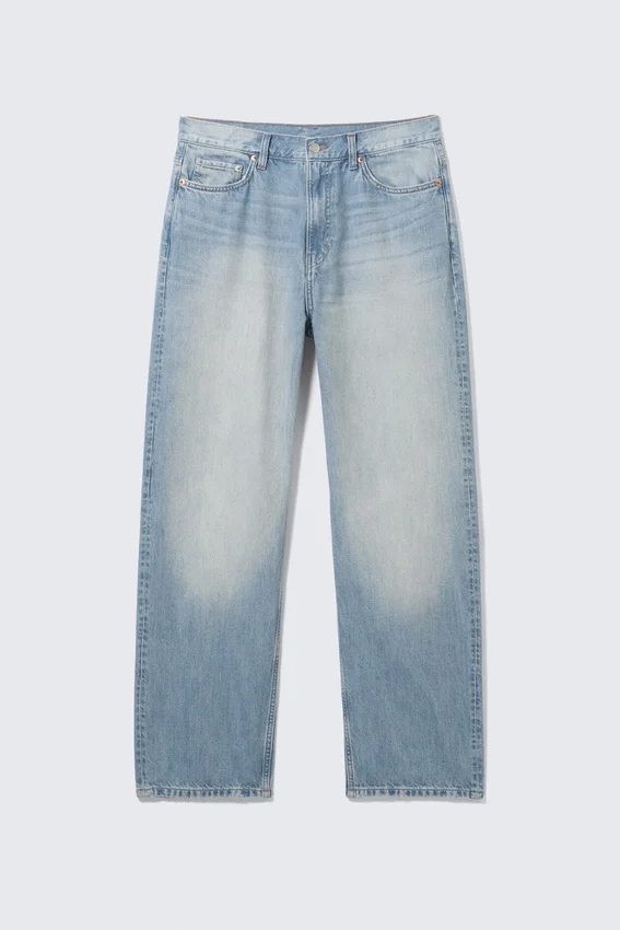 Galaxy Mid Rise Loose Straight Jeans – Kimberley Blue – Light Blue Galaxy Mid Rise Loose Straight Jeans – Kimberley Blue – Light Blue
