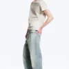 Galaxy Mid Rise Loose Straight Jeans – Port Blue – Light Blue Galaxy Mid Rise Loose Straight Jeans – Port Blue – Light Blue