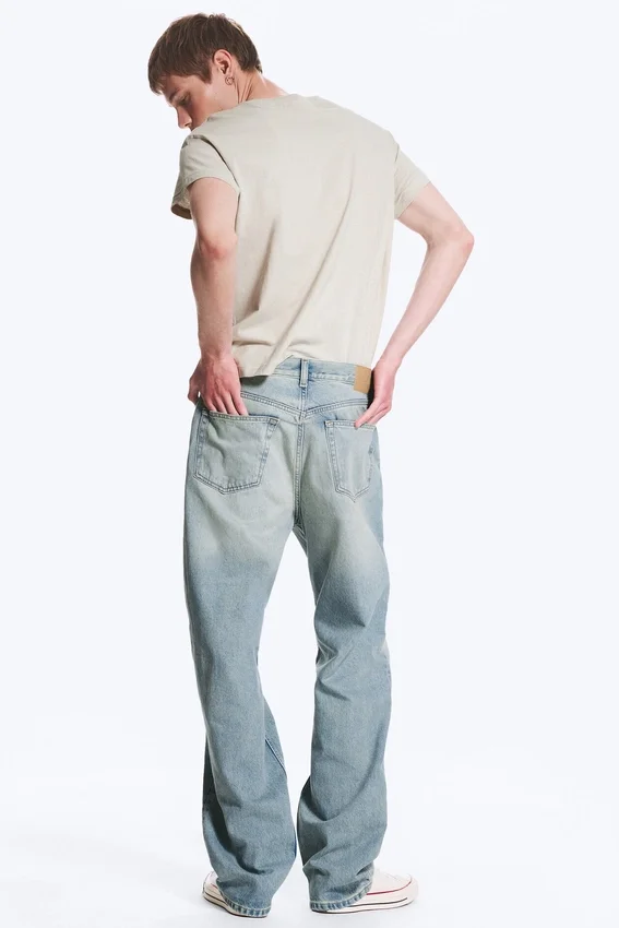 Galaxy Mid Rise Loose Straight Jeans – Port Blue – Light Blue Galaxy Mid Rise Loose Straight Jeans – Port Blue – Light Blue